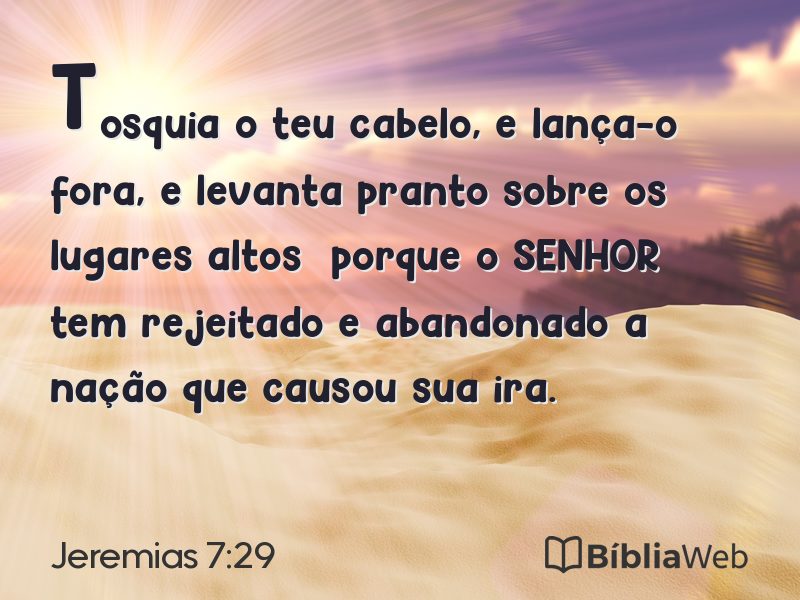 Jeremias 7:29 em imagem para compartilhar
