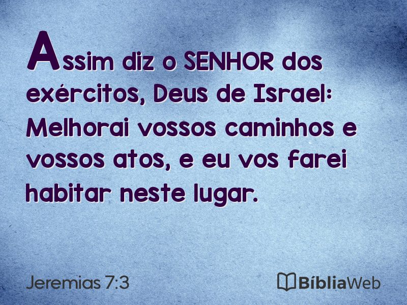 Jeremias 7:3 em imagem para compartilhar