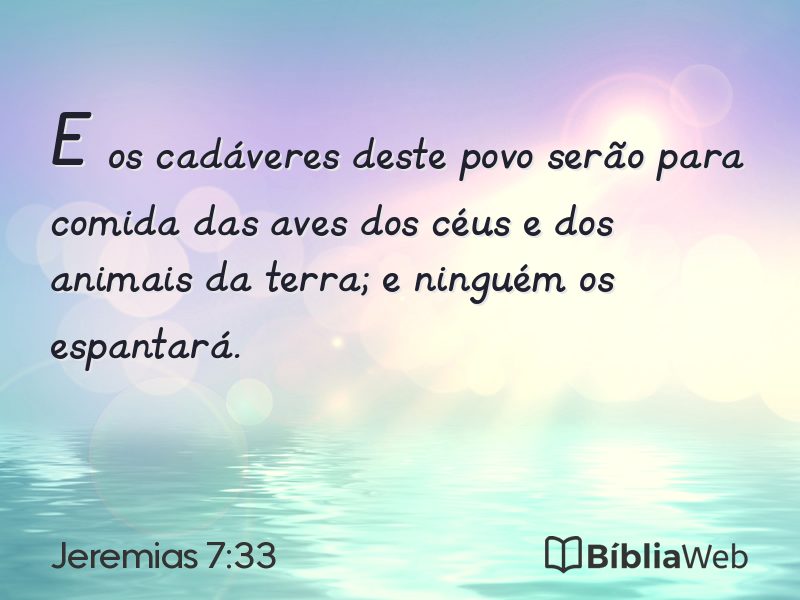 Jeremias 7:33 em imagem para compartilhar