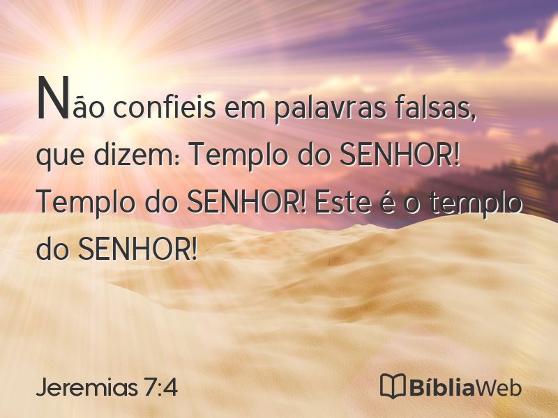 Jeremias 7:4 em imagem para compartilhar