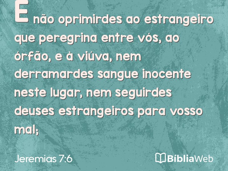Jeremias 7:6 em imagem para compartilhar