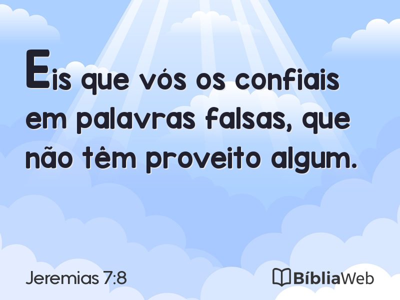 Jeremias 7:8 em imagem para compartilhar