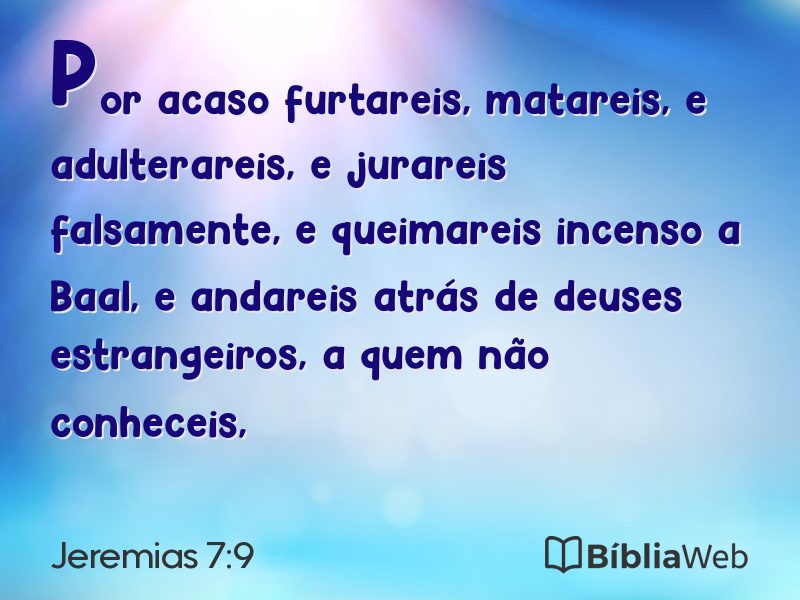 Jeremias 7:9 em imagem para compartilhar