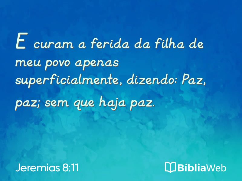 Jeremias 8:11 em imagem para compartilhar
