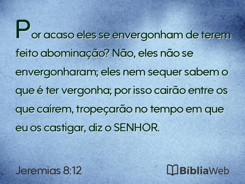 Jeremias 8:12 em imagem para compartilhar