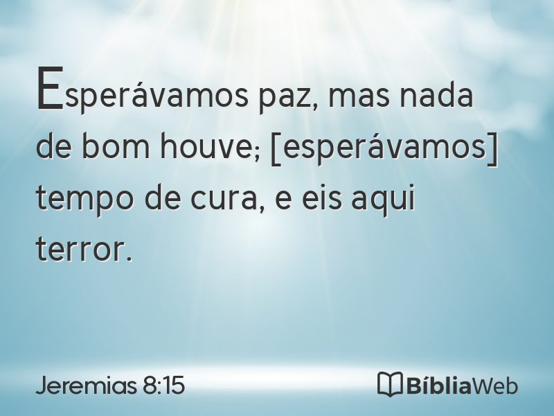 Jeremias 8:15 em imagem para compartilhar