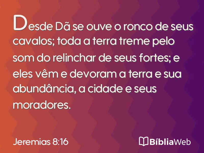 Jeremias 8:16 em imagem para compartilhar