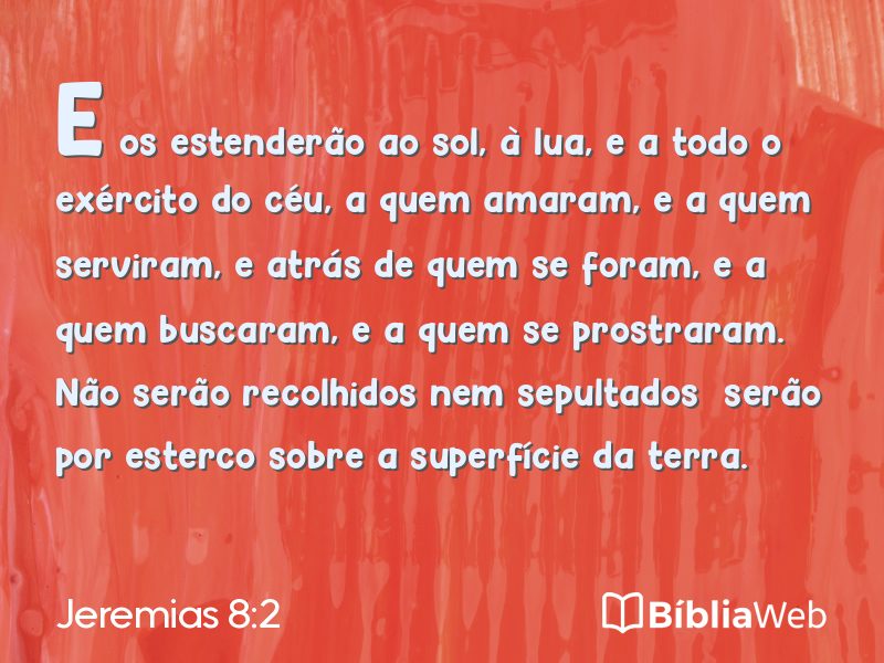 Jeremias 8:2 em imagem para compartilhar
