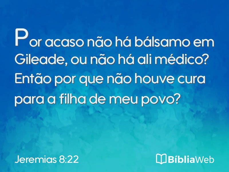 Jeremias 8:22 em imagem para compartilhar