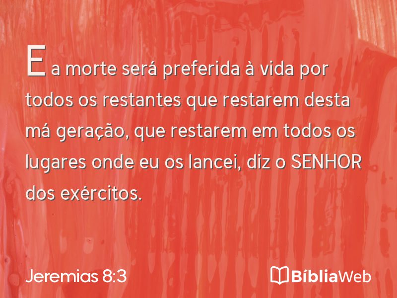 Jeremias 8:3 em imagem para compartilhar