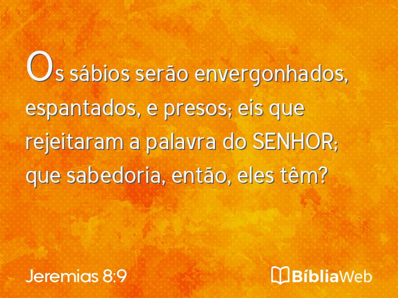 Jeremias 8:9 em imagem para compartilhar