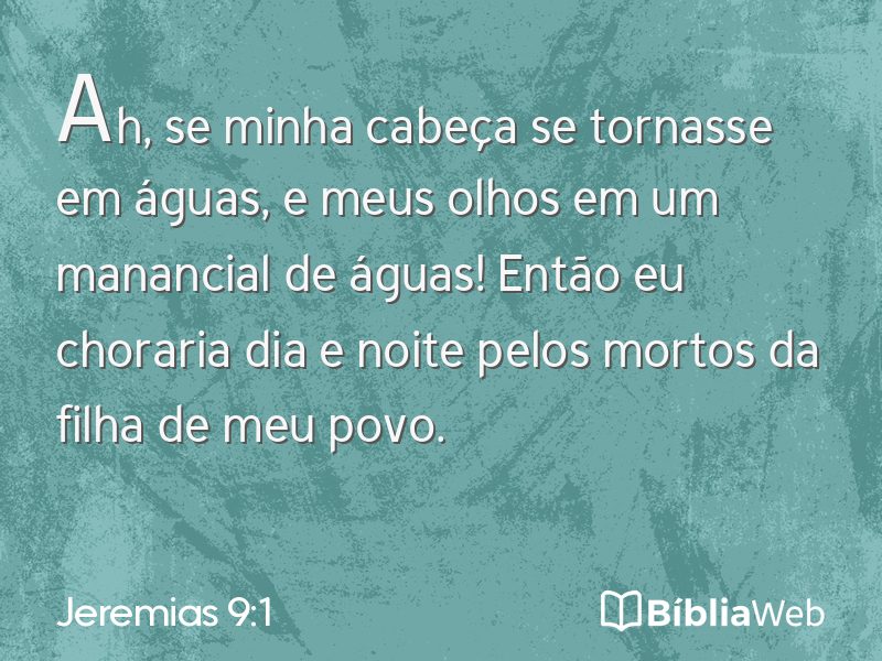 Jeremias 9:1 em imagem para compartilhar