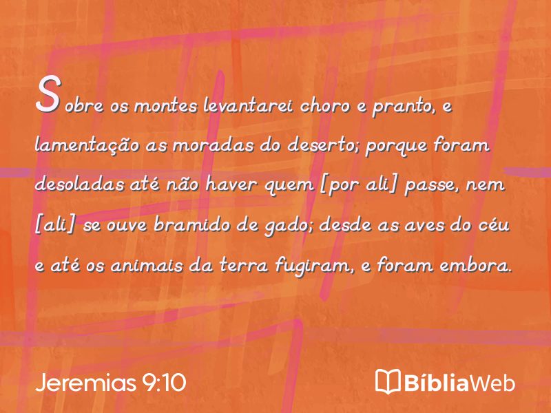 Jeremias 9:10 em imagem para compartilhar