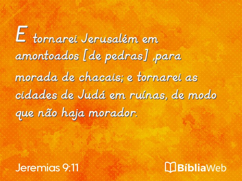 Jeremias 9:11 em imagem para compartilhar
