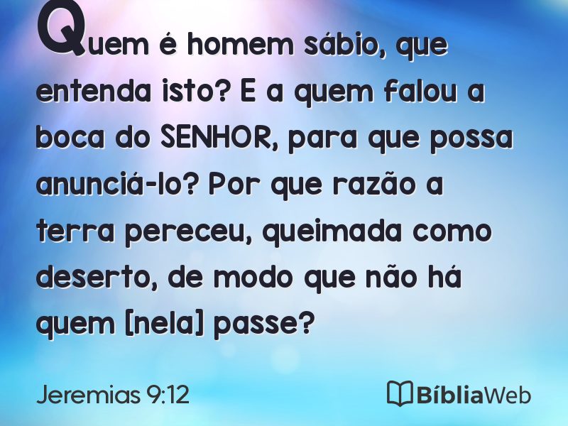Jeremias 9:12 em imagem para compartilhar