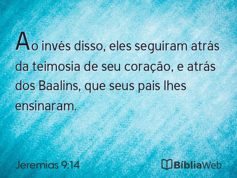 Jeremias 9:14 em imagem para compartilhar
