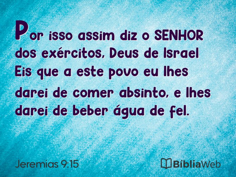 Jeremias 9:15 em imagem para compartilhar