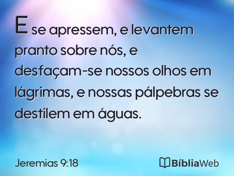 Jeremias 9:18 em imagem para compartilhar