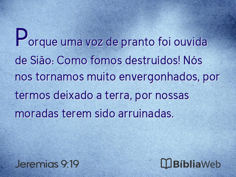 Jeremias 9:19 em imagem para compartilhar