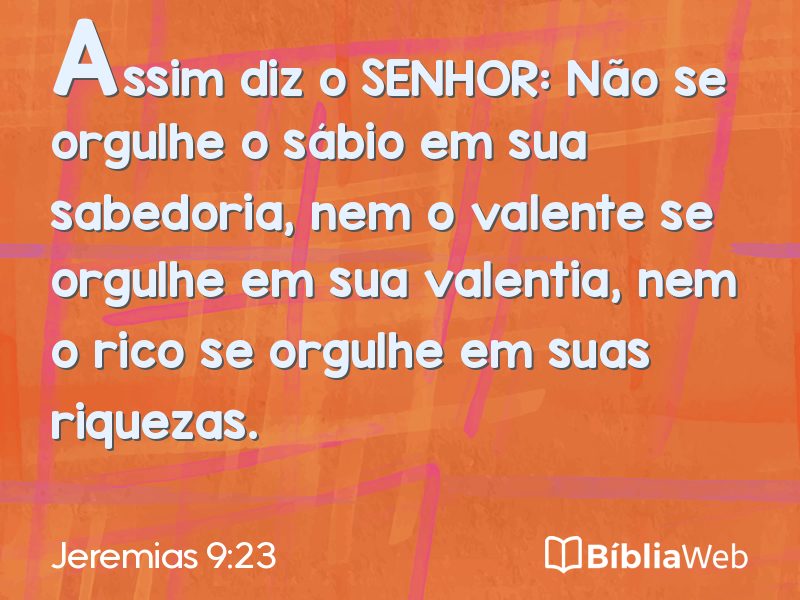 Jeremias 9:23 em imagem para compartilhar