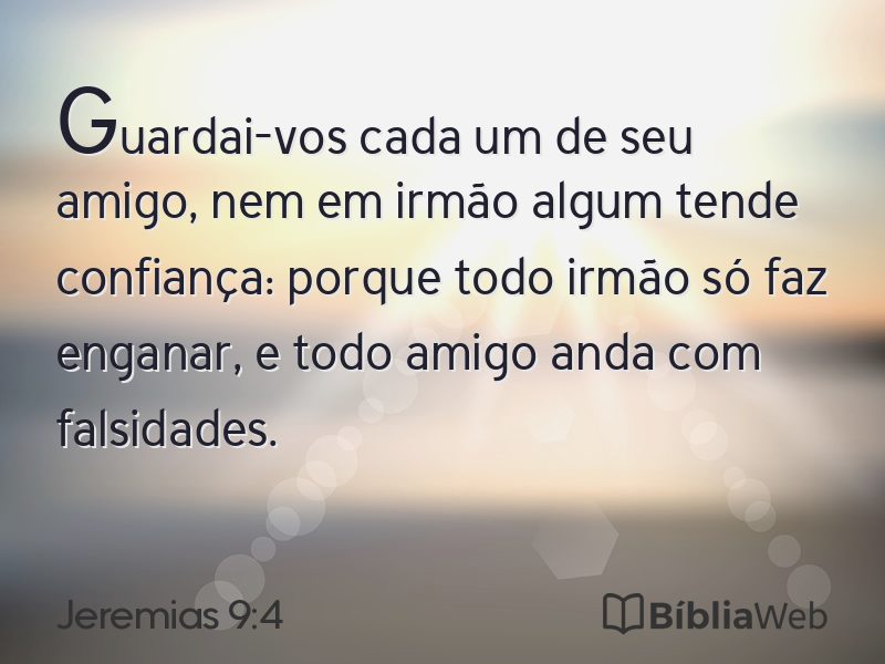 Jeremias 9:4 em imagem para compartilhar