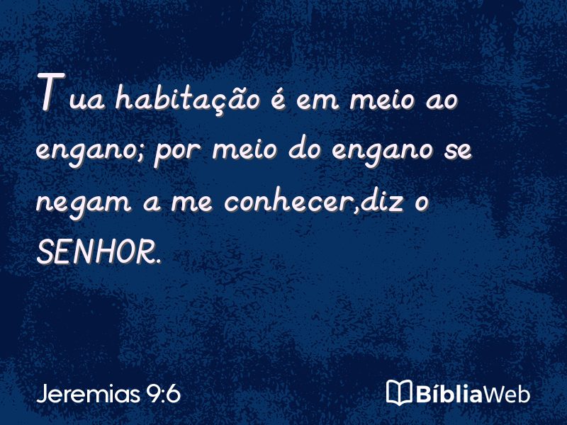 Jeremias 9:6 em imagem para compartilhar