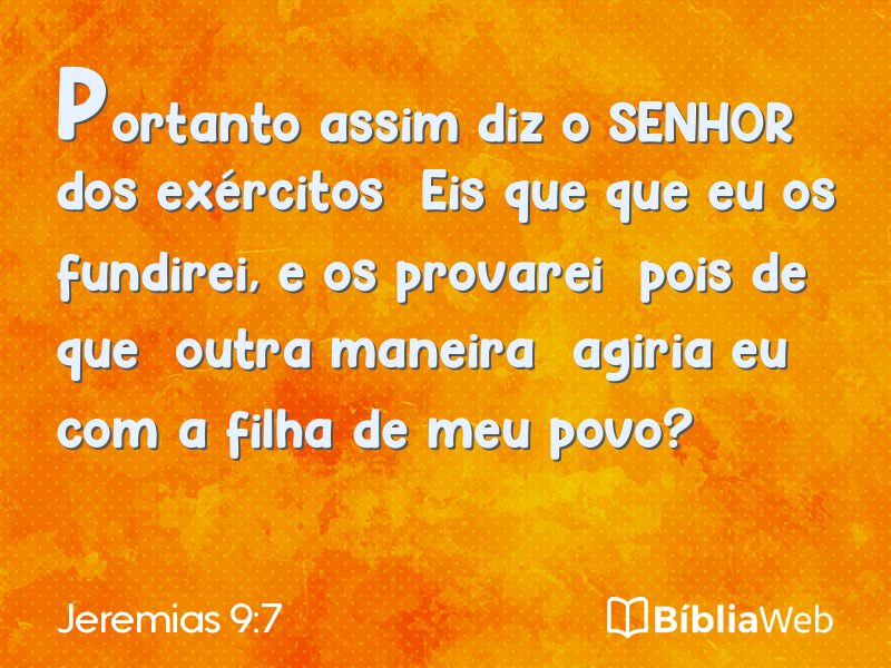 Jeremias 9:7 em imagem para compartilhar