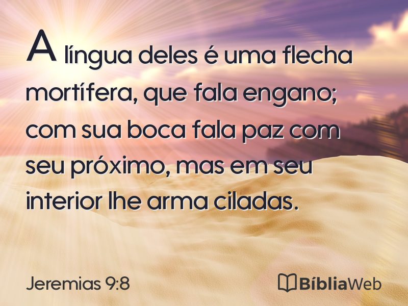 Jeremias 9:8 em imagem para compartilhar