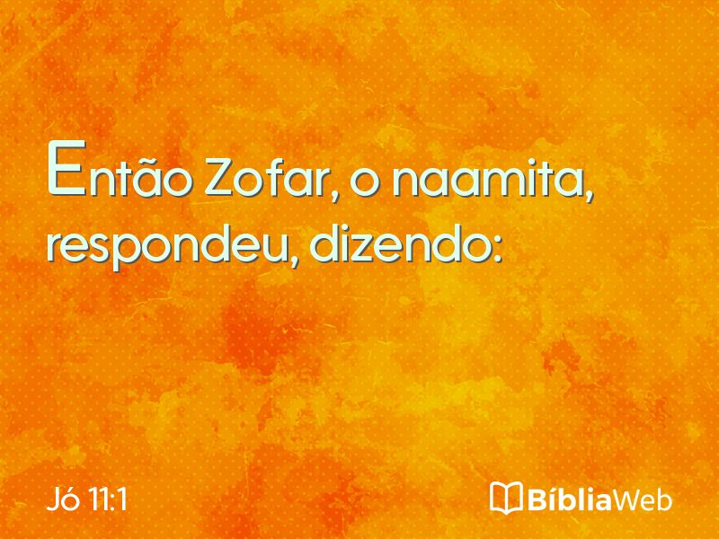Jó 11:1 em imagem para compartilhar