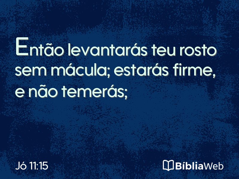 Jó 11:15 em imagem para compartilhar