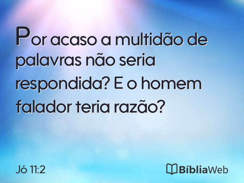 Jó 11:2 em imagem para compartilhar