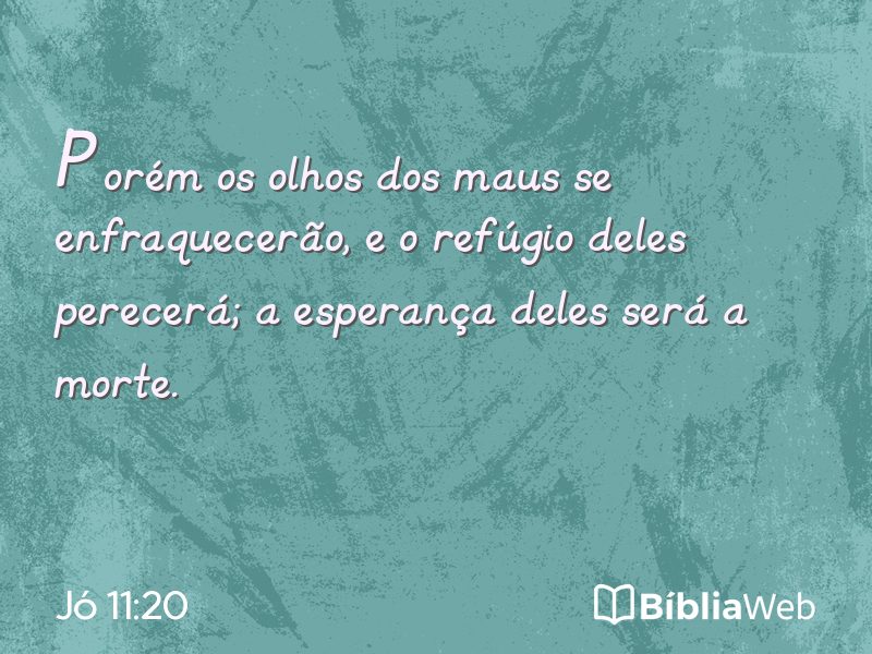 Jó 11:20 em imagem para compartilhar