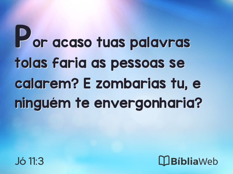 Jó 11:3 em imagem para compartilhar