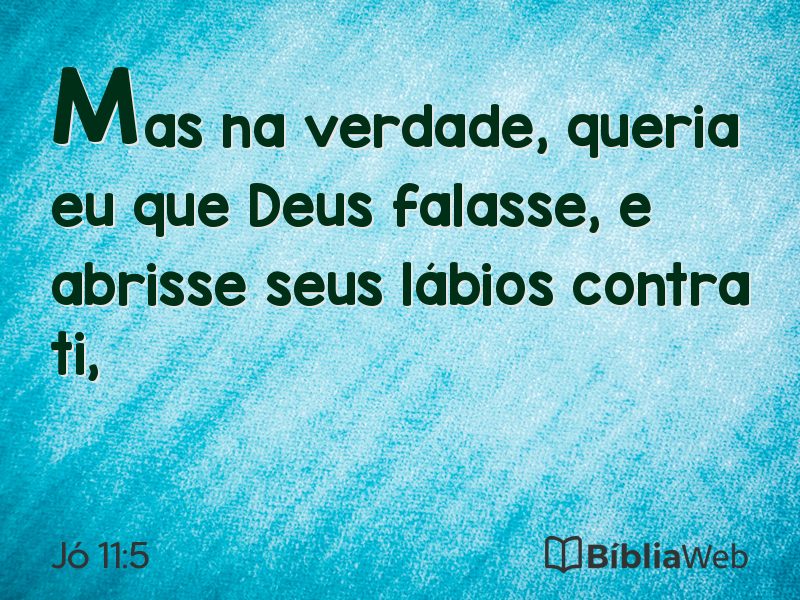 Jó 11:5 em imagem para compartilhar