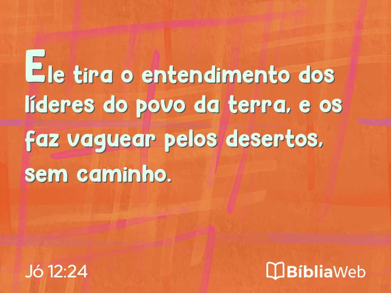 Jó 12:24 em imagem para compartilhar