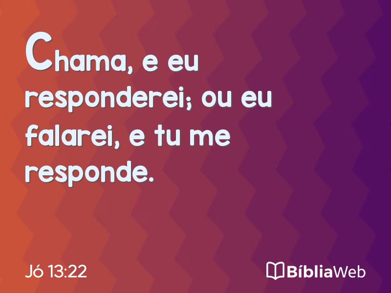 Jó 13:22 em imagem para compartilhar