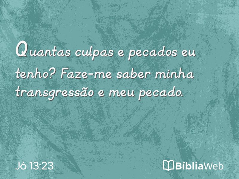 Jó 13:23 em imagem para compartilhar