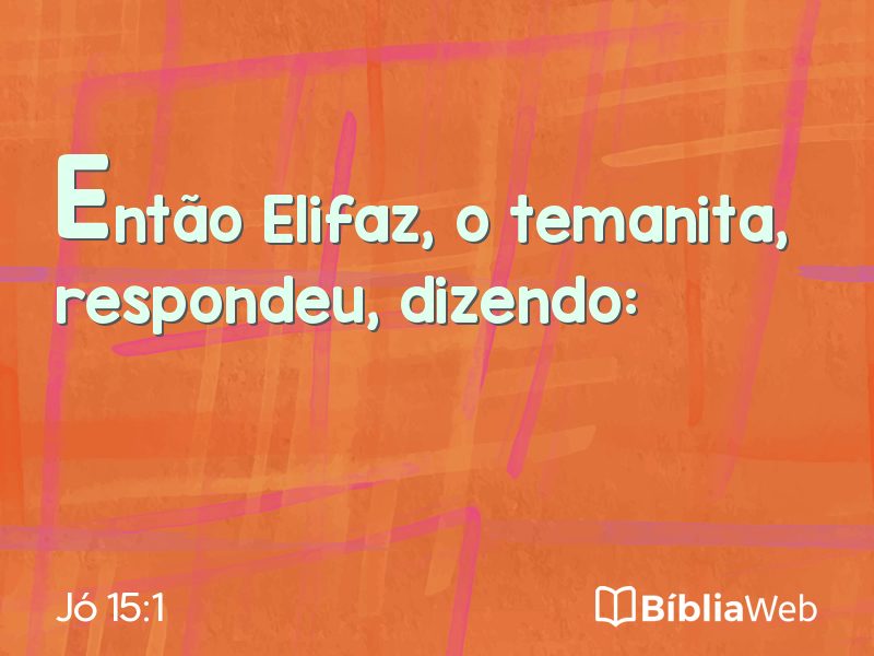 Jó 15:1 em imagem para compartilhar
