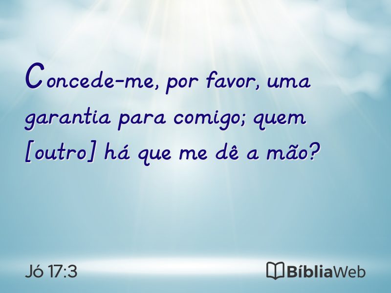 Jó 17:3 em imagem para compartilhar