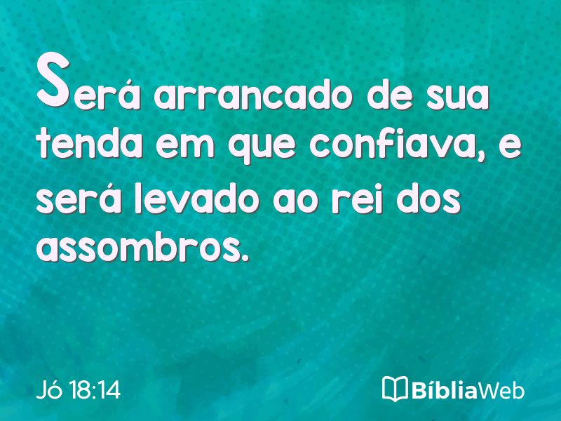 Jó 18:14 em imagem para compartilhar