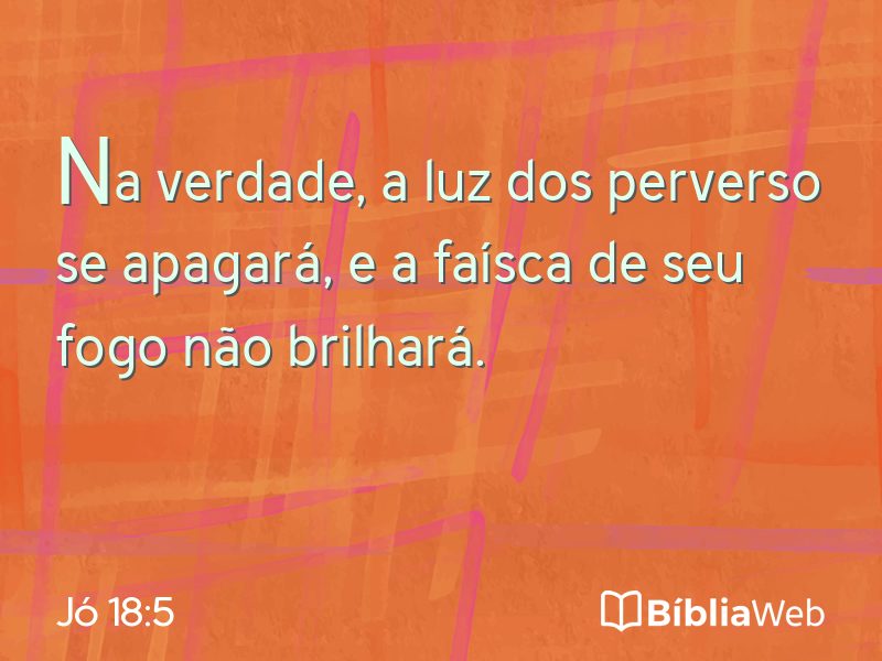 Jó 18:5 em imagem para compartilhar