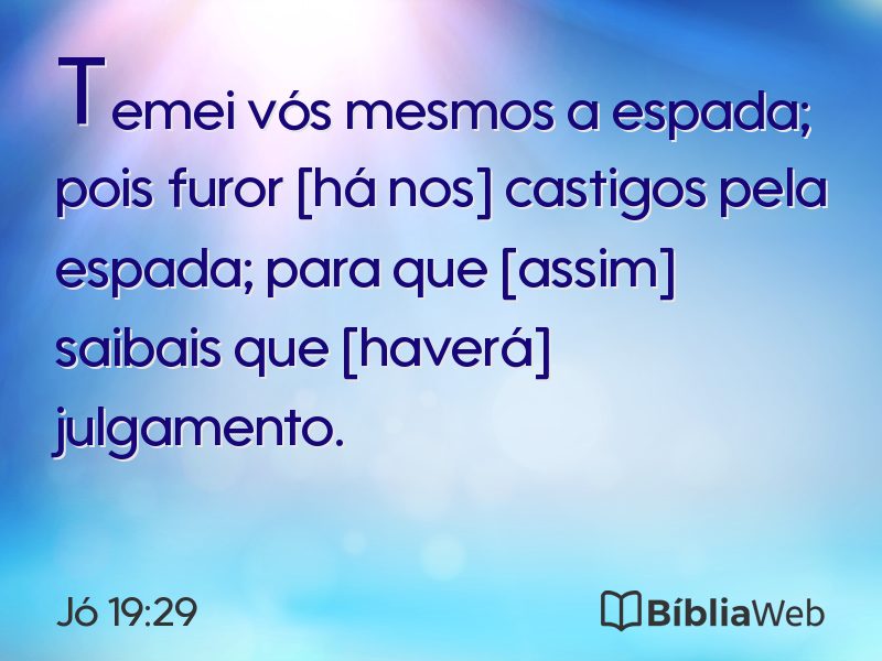 Jó 19:29 em imagem para compartilhar