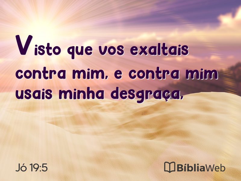 Jó 19:5 em imagem para compartilhar
