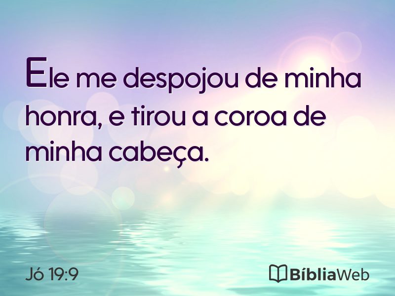 Jó 19:9 em imagem para compartilhar