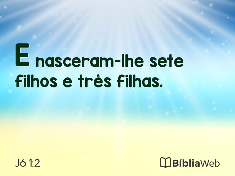Jó 1:2 em imagem para compartilhar