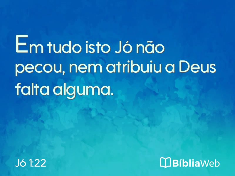 Jó 1:22 em imagem para compartilhar