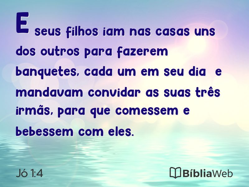 Jó 1:4 em imagem para compartilhar