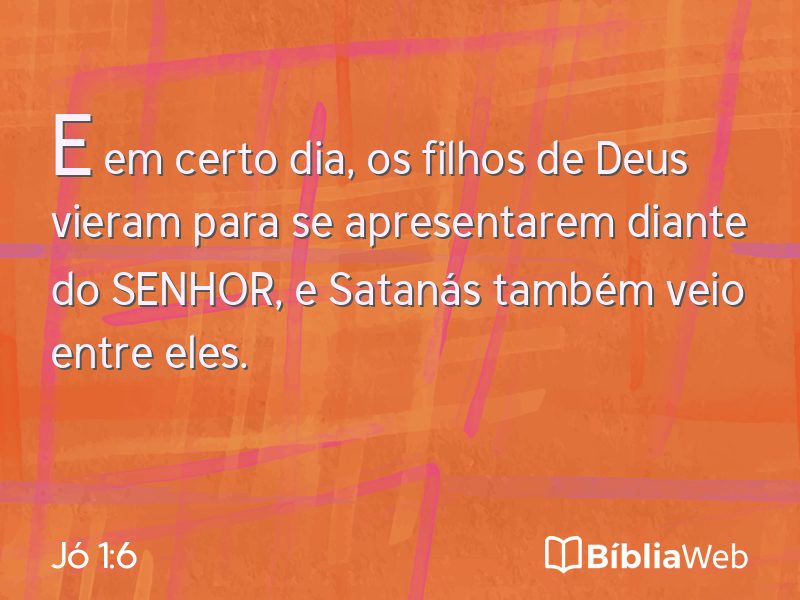 Jó 1:6 em imagem para compartilhar
