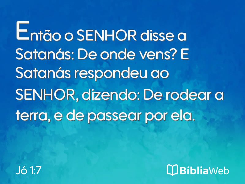 Jó 1:7 em imagem para compartilhar