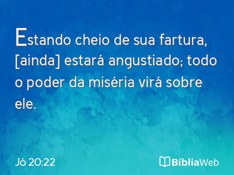 Jó 20:22 em imagem para compartilhar